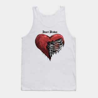 Heart Broken with Text Tank Top